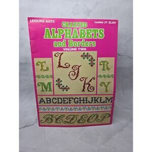 1975 Leisure Arts Charted Alphabets and Borders Vol Two Leaflet